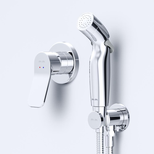 Гигиенический душ со смесителем Am.Pm X-Joy F40H85A00 хром, встраиваемый, шланг 1200, держатель