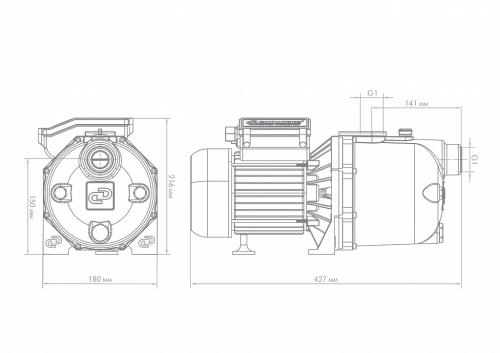 Поверхностный насос Джилекс центробежный ДЖАМБО 70/50 Ч 3700