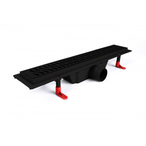 Душевой лоток MIANO 500мм MEDIUM BLACK EDITION, боковой слив D50