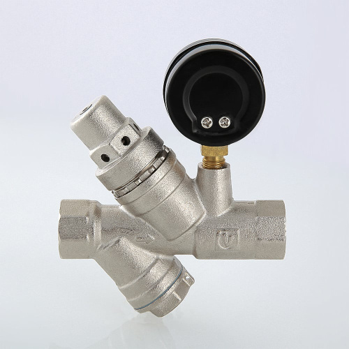 Подпиточный клапан 1/2" с фильтром и манометром Valtec VT.515.N.04