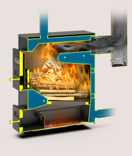 Котел твердотопливный 8кВт Теплодар КУППЕР Практик-8 (1.1)