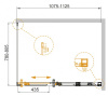 Душевой уголок 140x100 Cezares DUET SOFT-AH-1-140/100-C-Cr
