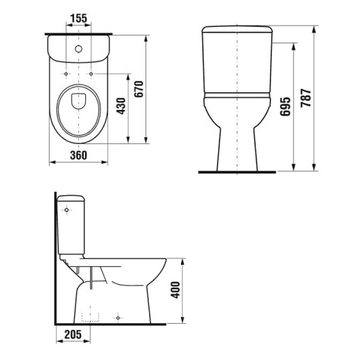 Унитаз компакт Jika Olymp 226170002421 белый, вертикальный выпуск 670x360