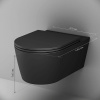 Подвесной унитаз Am.Pm Func C8F1701MBSC черный матовый, FlashClean безободковый с сиденьем микролифт