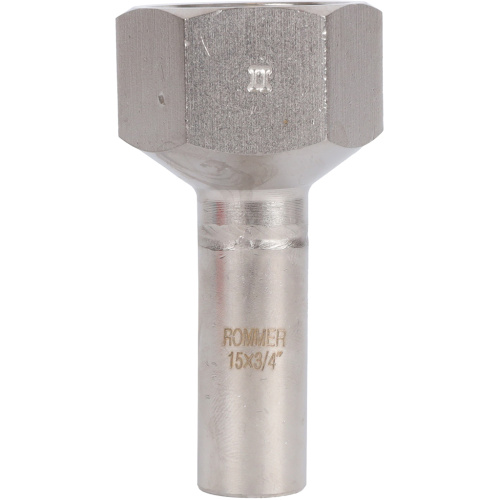 Вставка переходная НПр-ВР 15x3/4" пресс, нержавеющая сталь Rommer