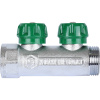 Коллектор 2 выхода STOUT 1"x1/2" с вентилями SMB-6850-011202