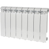 Алюминиевый радиатор STOUT ALPHA 350 - 8 секций, боковое, белый RAL 9016