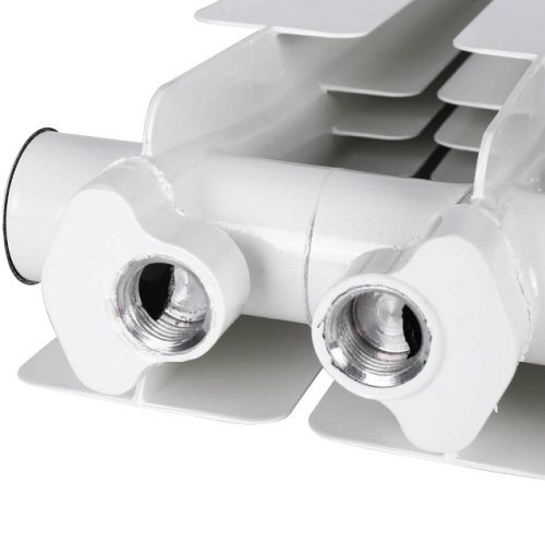 Алюминиевый радиатор STOUT Bravo 500 - 14 секций, нижнее справа, белый RAL 9010