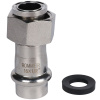 Соединитель с накидной гайкой 15x1/2" пресс, нержавеющая сталь Rommer