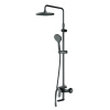 Душевая система Am.Pm Sunny F0785C922 черный: смеситель с изливом, стойка с верхним душем, ручной душ