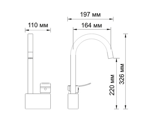 Смеситель для кухни WasserKraft Aller 1067 хром