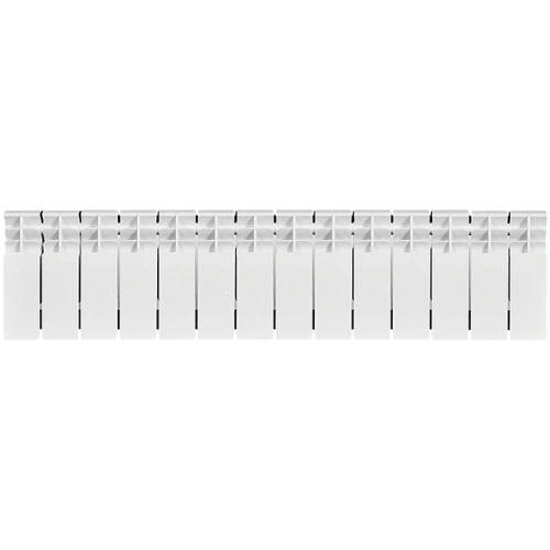 Биметаллический радиатор STOUT TITAN 200 - 14 секций, боковое, белый RAL 9016