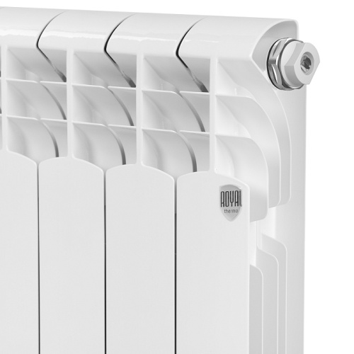 Алюминиевый радиатор Royal Thermo MONOBLOCK A 500 - 6 секций, боковое, белый