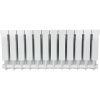 Биметаллический радиатор STOUT ALPHA 350 - 12 секций, боковое, белый RAL 9016