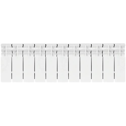 Биметаллический радиатор STOUT TITAN 200 - 11 секций, боковое, белый RAL 9016