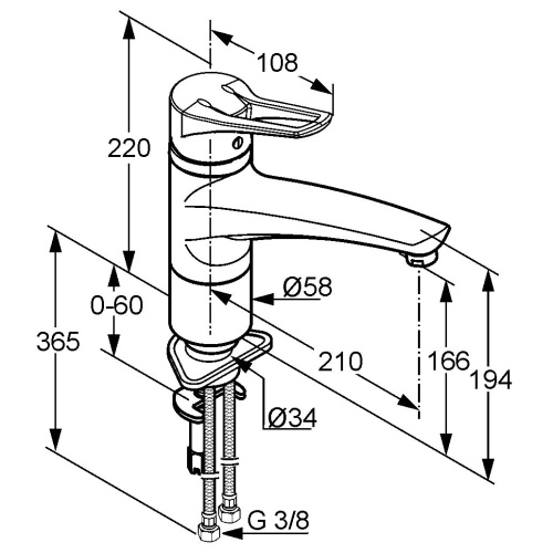 Смеситель для кухни Kludi MX 399040562 хром