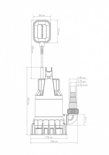 Фекальный насос Джилекс ФЕКАЛЬНИК 230/8 5401
