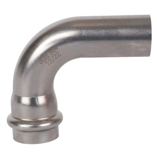 Угольник 90° однораструбный НПр 22x22 пресс, нержавеющая сталь Rommer