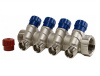 Коллектор 4 выхода Valtec 1"x1/2"Н с вентилями VTc.560.N.0604