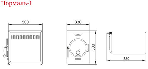 Отопительная печь Нормаль-1 антрацит, НК, ТЗ Термофор