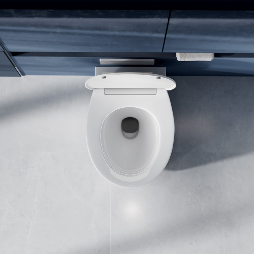 Подвесной унитаз ABBER Bequem AC1127 белый, безободковый, смыв торнадо и струйный смыв