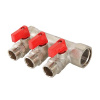 Коллектор 3 выхода Valtec 1"x1/2"Н с кранами VTc.580.N.0603