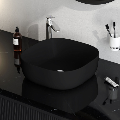 Раковина накладная 43 Am.Pm Func M8FWCC30430BM черный матовый, санфарфор