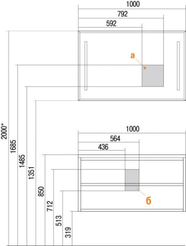 Зеркало Акватон Римини 100 с подсветкой 1A136902RN010