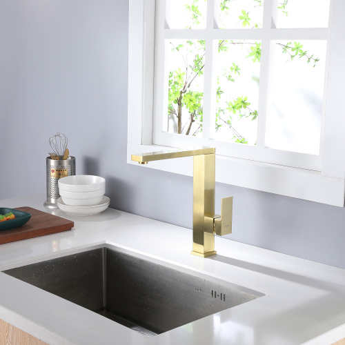 Смеситель для кухни ABBER Daheim AF8214G для кухни, золото матовое