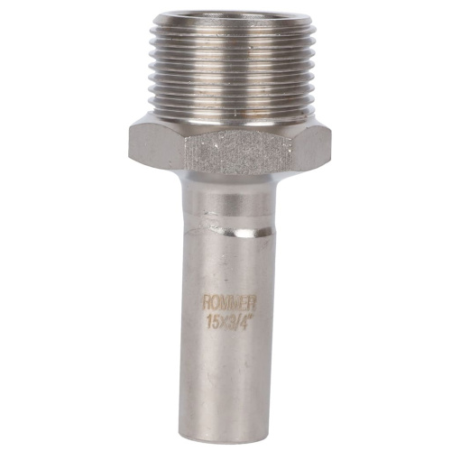 Вставка переходная НПр-НР 15x3/4" пресс, нержавеющая сталь Rommer