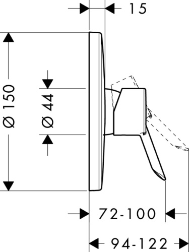Смеситель Hansgrohe Focus S 31763000 для душа