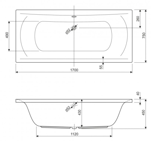 Боковая панель для акриловой ванны, правосторонняя Riho EMP-75-SP-R