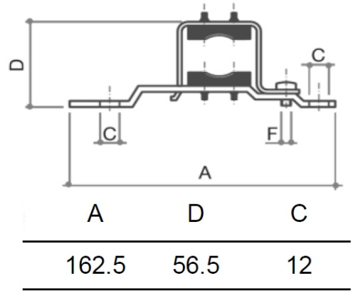 Кронштейн для коллектора 1" одинарный LUXOR