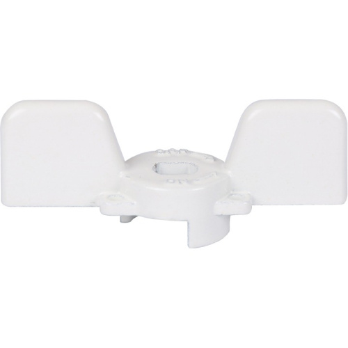 Ручка-бабочка для шарового крана 1/2"-3/4" (Белая) Stout SVB-BUT-1234-01