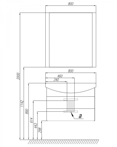 Тумба Акватон Ария 80 М белый, подвесная 1A140801AA010