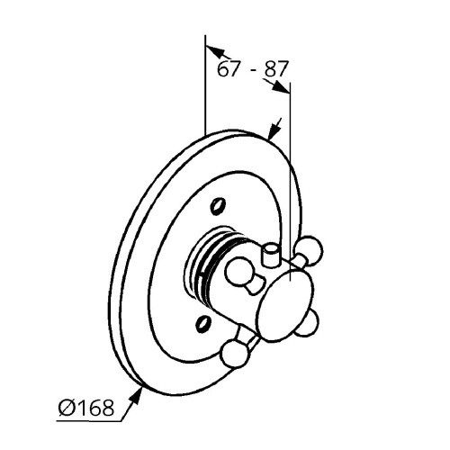 Смеситель для скрытого монтажа Kludi Adlon 517190520 Хром, неполный комплект