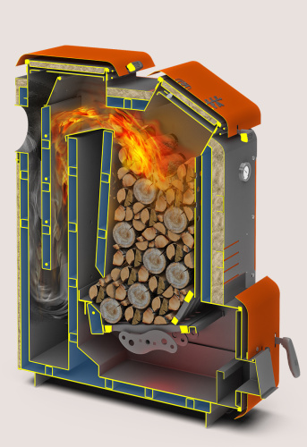 Котел твердотопливный 20кВт Теплодар КУППЕР МЕГА-20