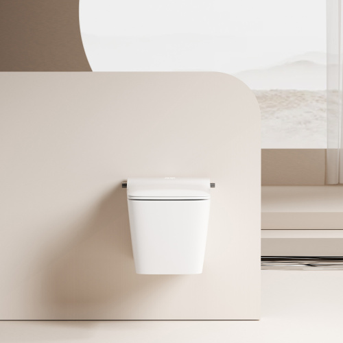 Электронный, подвесной унитаз-биде ABBER Rechteck AC1215S белый