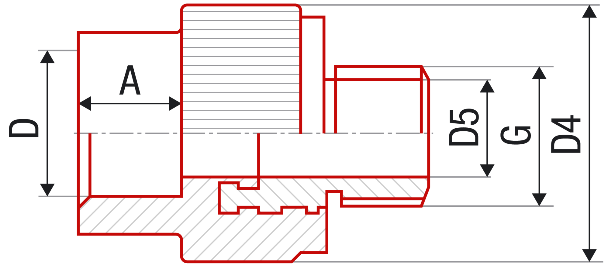 Соединитель FV-plast 40x5/4"Н полипропилен AA215040054