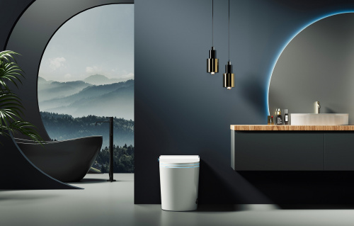 Электронный, напольный унитаз-биде ABBER Bequem AC1117S белый