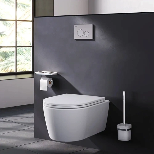 Кнопка для инсталляции пневматическая Am.Pm Pro L I049031 пластик, никель матовый