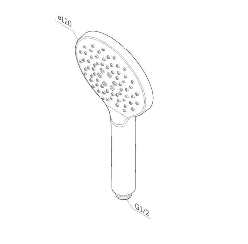 Лейка ручного душа 120 мм 1 режим Am.Pm Like F0280022 черный