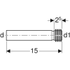 Удлинитель колена смыва Geberit, с манжетой 152.489.16.1