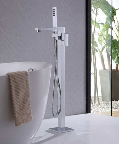 Смеситель для ванны ABBER Daheim AF8215 напольный, хром