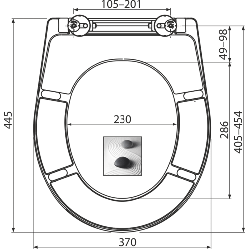Сиденье Alcaplast Softclose универсальное, Дюропласт, для унитаза A604 ZEN