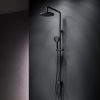 Душевая система Am.Pm Gem F0790022 черный: переключатель, стойка с верхним душем, ручной душ