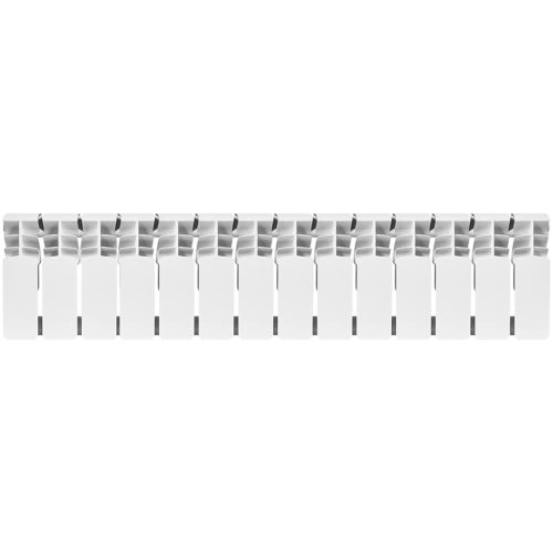 Биметаллический радиатор Rommer Plus Bm 200 - 14 секций, боковое, белый RAL9016