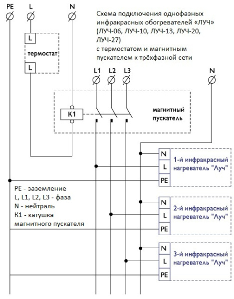 Схема тепловентилятора с терморегулятором