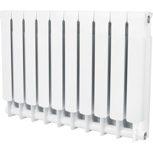 Биметаллический радиатор STOUT Space 500 - 10 секций, боковое, белый RAL 9016