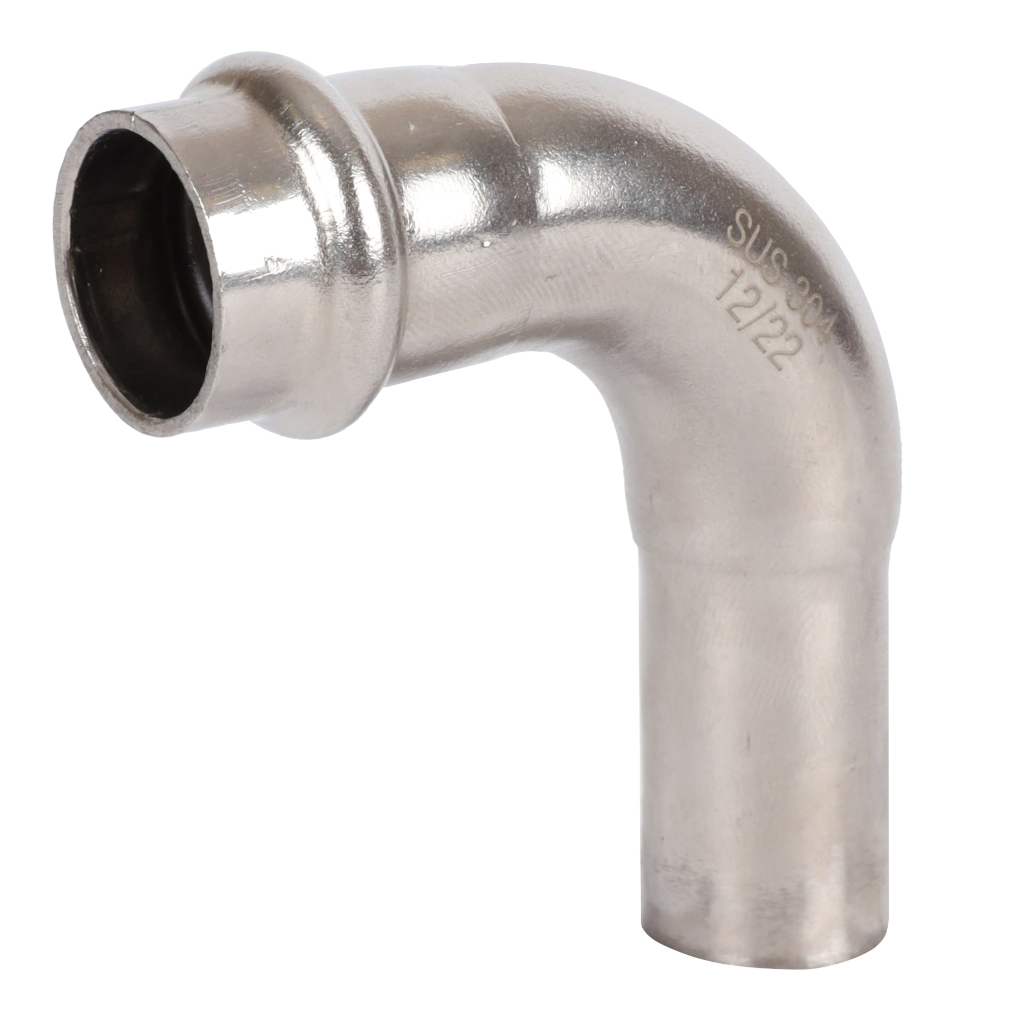 Угольник 90° однораструбный НПр 18x18 пресс, нержавеющая сталь Rommer